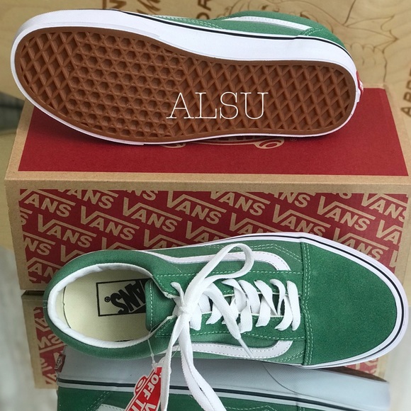 VANS Old Skool Deep Grass Green True White W - Picture 5 of 8